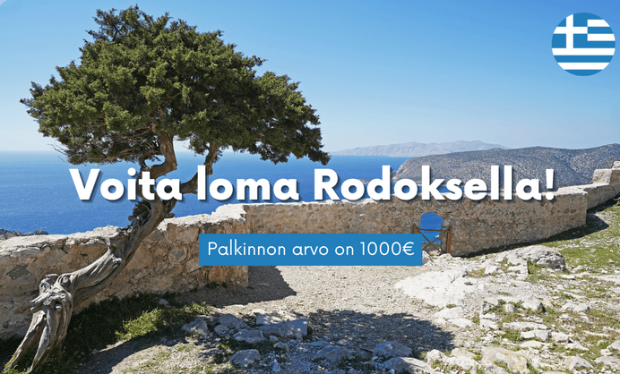 Matkabongaukset Osallistu 1000€ arvoisen Rodoksen matkan arvontaan